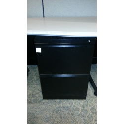 Meridian Black 2 Drawer Legal Pedestal File File